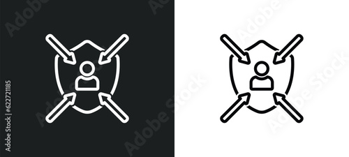 decision making outline icon in white and black colors. decision making flat vector icon from gdpr collection for web, mobile apps and ui.