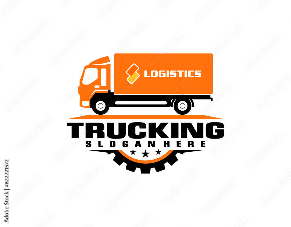 truck vector logo illustration,good for mascot,delivery,or logistic,logo industry,flat color truck vector logo illustration,good for mascot,delivery,or logistic,logo industry,flat color