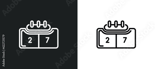 scores outline icon in white and black colors. scores flat vector icon from gaming collection for web, mobile apps and ui.