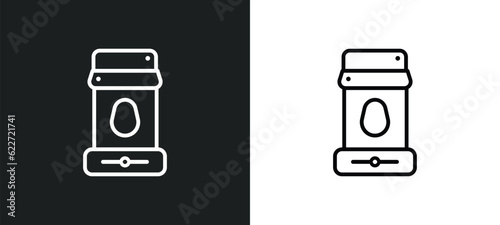 egg incubator outline icon in white and black colors. egg incubator flat vector icon from future technology collection for web, mobile apps and ui.