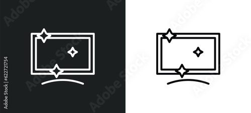 cleaned outline icon in white and black colors. cleaned flat vector icon from furniture and household collection for web, mobile apps and ui.