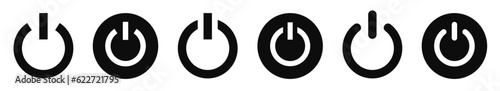 On-off icons set. Power buttons symbol icon collection.