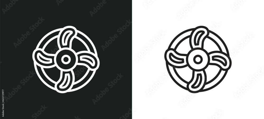 heating unit outline icon in white and black colors. heating unit flat vector icon from furniture and household collection for web, mobile apps and ui.