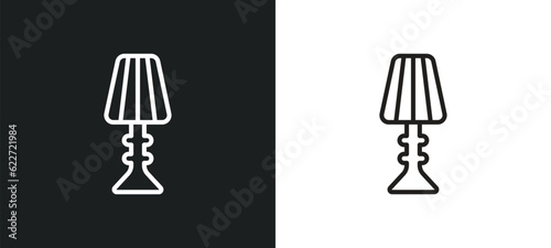 lamps outline icon in white and black colors. lamps flat vector icon from furniture and household collection for web  mobile apps and ui.