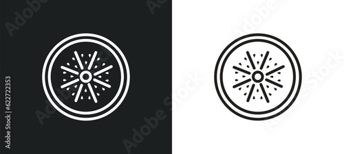 kiwi outline icon in white and black colors. kiwi flat vector icon from fruits collection for web, mobile apps and ui.