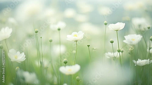 dreamy fantasy soft focus daisy flower field   Generative Ai