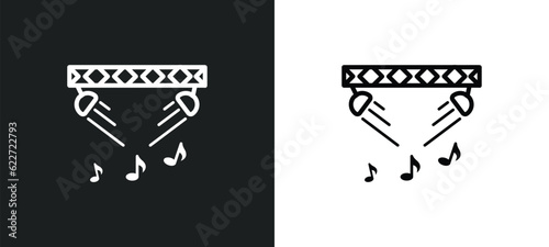 concert outline icon in white and black colors. concert flat vector icon from hobbies collection for web, mobile apps and ui.