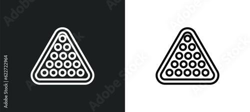 billiard outline icon in white and black colors. billiard flat vector icon from free time collection for web  mobile apps and ui.