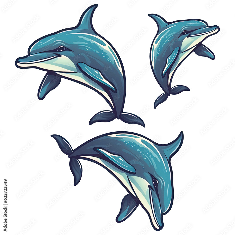 Fototapeta premium Dolphin transparent