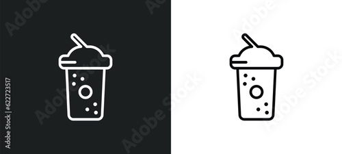 smoothies outline icon in white and black colors. smoothies flat vector icon from food collection for web, mobile apps and ui.