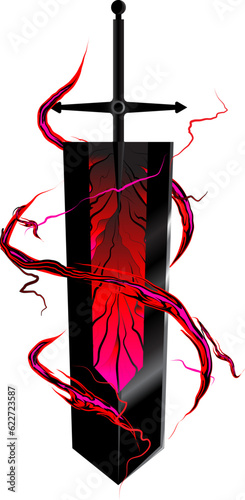 illustration of vector graphics sword from anime black clover