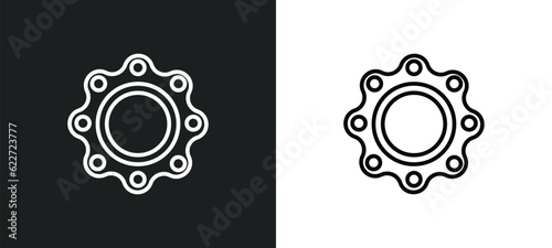 flower shaped biscuits outline icon in white and black colors. flower shaped biscuits flat vector icon from food collection for web, mobile apps and ui.