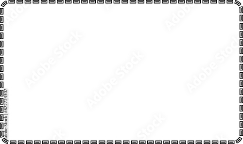 rectangular dash line frame with copy space