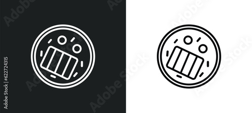guotie outline icon in white and black colors. guotie flat vector icon from food collection for web, mobile apps and ui.