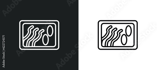 wonton noodles outline icon in white and black colors. wonton noodles flat vector icon from food collection for web, mobile apps and ui.