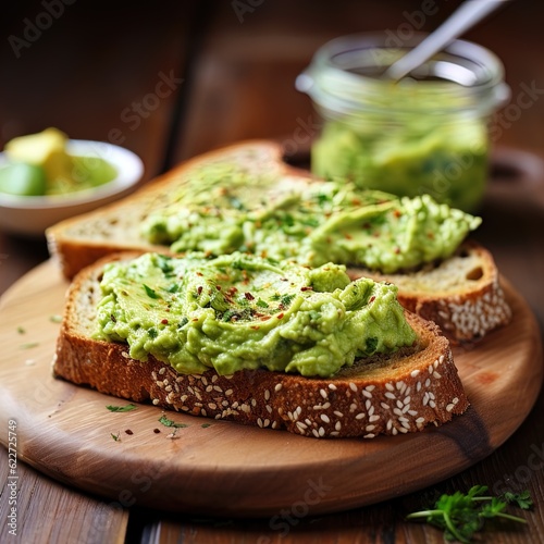 A nutritious vegan meal of avocado toast. Great for articles on health, fitness, veganism, nutrition, breakfast, cooking nd more.
