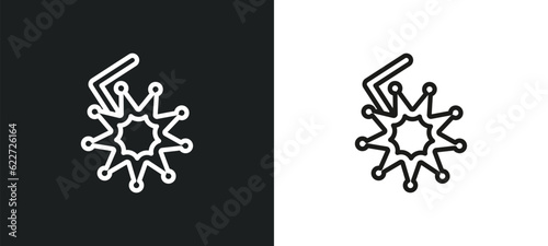 stud outline icon in white and black colors. stud flat vector icon from fashion collection for web, mobile apps and ui.