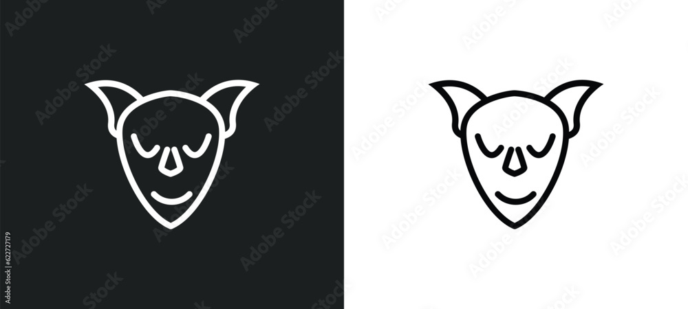 goblin outline icon in white and black colors. goblin flat vector icon from fairy tale collection for web, mobile apps and ui.