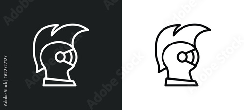 knight outline icon in white and black colors. knight flat vector icon from fairy tale collection for web, mobile apps and ui.