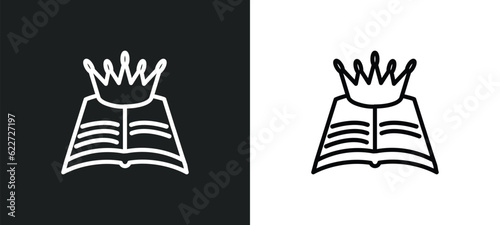 fairy tale outline icon in white and black colors. fairy tale flat vector icon from fairy tale collection for web, mobile apps and ui.