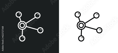 connect outline icon in white and black colors. connect flat vector icon from ethics collection for web, mobile apps and ui.