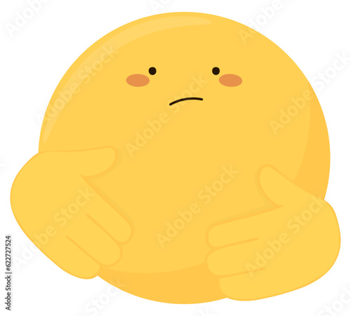 Fat emoji worried, with his hands on belly. 
Causes for distended stomach, abdominal distension, indigestion, gastritis, flatulence, inflammation problem, irritable bowel syndrome, overweight, obesity