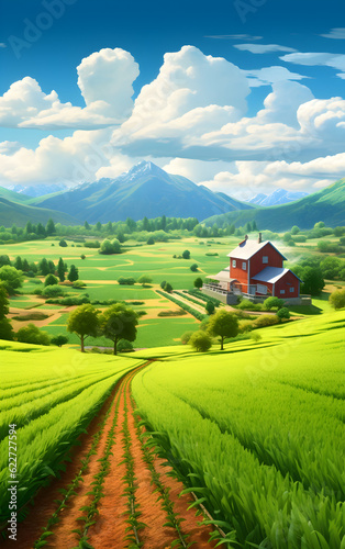 landscape with fields