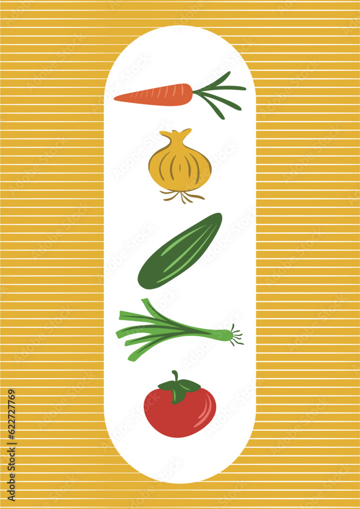 Légumes encadrés
