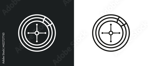 casino outline icon in white and black colors. casino flat vector icon from arcade collection for web, mobile apps and ui.