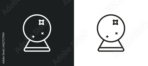 magic board games outline icon in white and black colors. magic board games flat vector icon from entertainment collection for web, mobile apps and ui.