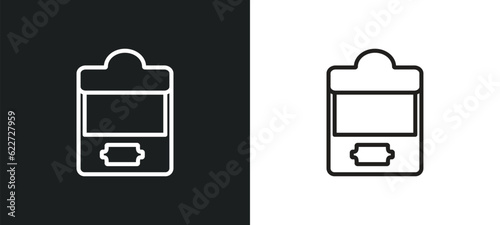ticket booth outline icon in white and black colors. ticket booth flat vector icon from entertainment collection for web, mobile apps and ui.