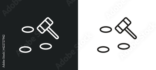 whack a mole outline icon in white and black colors. whack a mole flat vector icon from entertainment collection for web, mobile apps and ui.