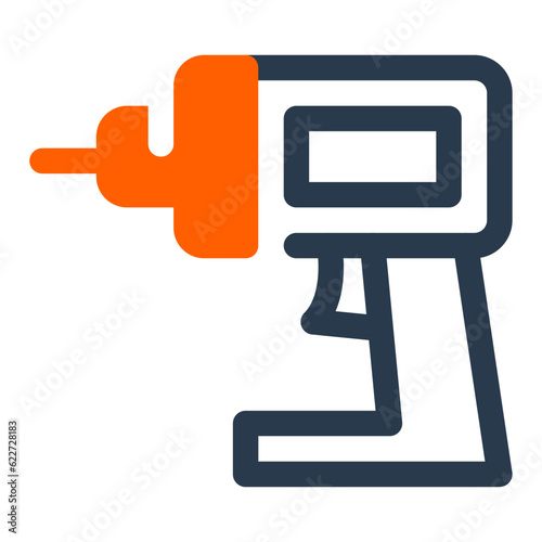Driller icon for construction and drilling tasks icon