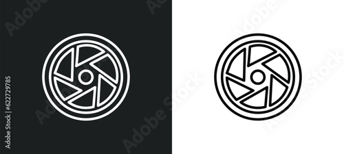 objective outline icon in white and black colors. objective flat vector icon from electronic stuff fill collection for web, mobile apps and ui.