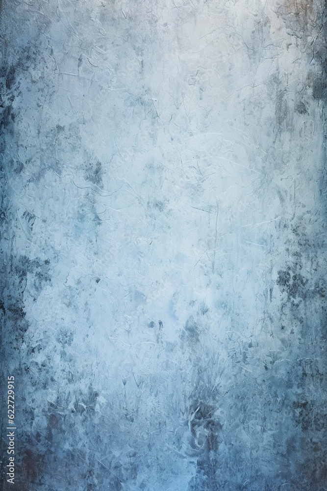 Blue frozen ice texture background wallpaper. AI generative art.