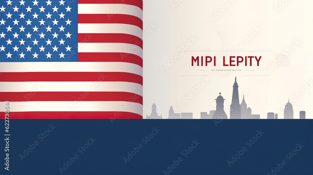 Naklejka premium Vector concept design for Patriot day with flag of usa, candles and text. We will never forget, 9/11 remembrance day,AI generated.