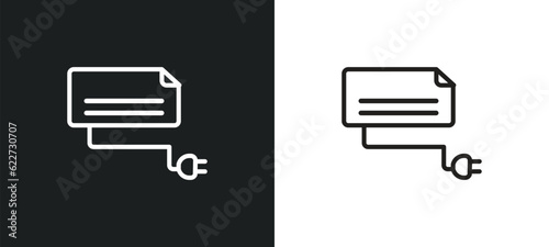 electric blanket outline icon in white and black colors. electric blanket flat vector icon from electronic devices collection for web, mobile apps and ui.