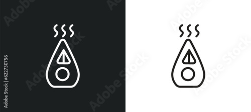 humidifier outline icon in white and black colors. humidifier flat vector icon from electronic devices collection for web, mobile apps and ui.