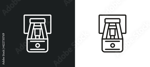 heater outline icon in white and black colors. heater flat vector icon from electronic devices collection for web, mobile apps and ui.