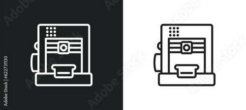 3d printer outline icon in white and black colors. 3d printer flat vector icon from electronic devices collection for web, mobile apps and ui.