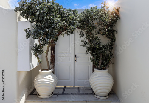 Fototapeta Naklejka Na Ścianę i Meble -  Greece, Greek Islands cruise, scenic panoramic sea views from top outlook of Oia.