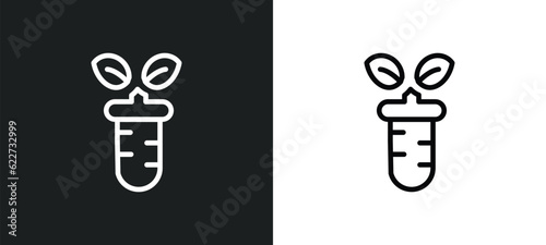 plant sample outline icon in white and black colors. plant sample flat vector icon from education collection for web, mobile apps and ui.