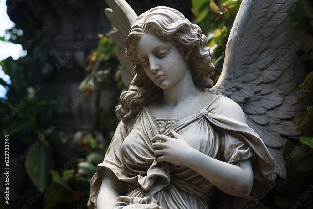 stone statue of angel. stone statue of angel.