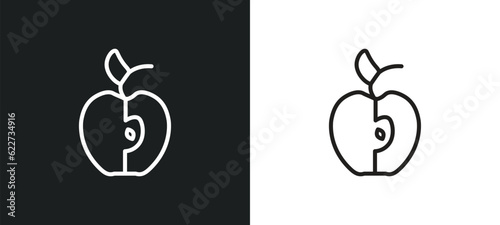half outline icon in white and black colors. half flat vector icon from ecology collection for web, mobile apps and ui.