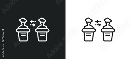 asynchronous learning outline icon in white and black colors. asynchronous learning flat vector icon from e learning and education collection for web, mobile apps and ui.