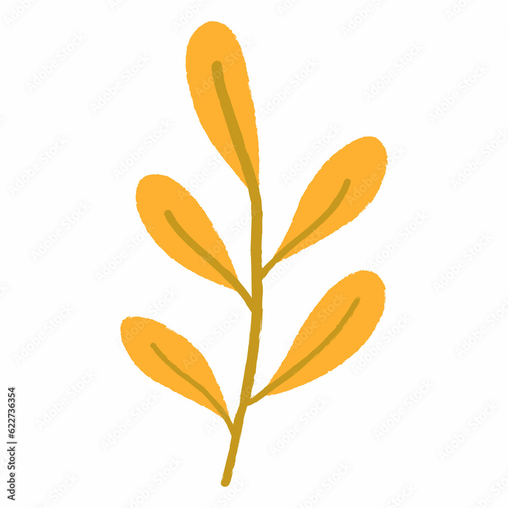 Branch with leaves for decoration. Branch with leaves for decoration.