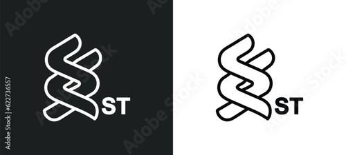 outline icon in white and black colors. flat vector icon from payment collection for web, mobile apps and