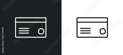 debit payment outline icon in white and black colors. debit payment flat vector icon from payment collection for web, mobile apps and ui.