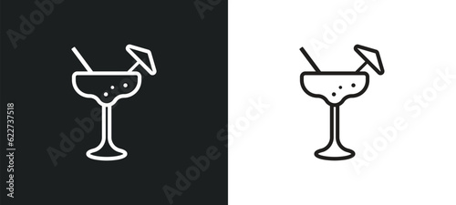 last word drink outline icon in white and black colors. last word drink flat vector icon from drinks collection for web, mobile apps and ui.
