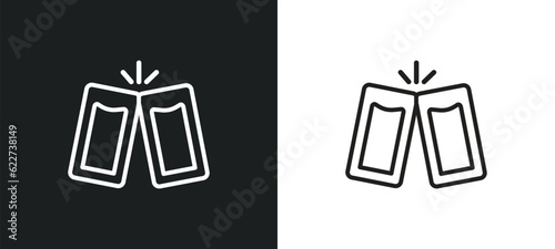 cheers outline icon in white and black colors. cheers flat vector icon from drinks collection for web  mobile apps and ui.